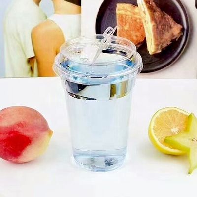 Цветная чашка с сухожилиями RPET 16 Oz для молочных коктейлей и соков