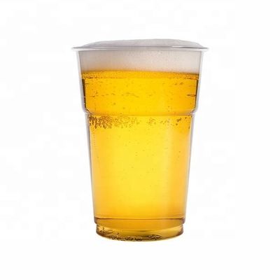 Прозрачные 500 мл специальные партийные одноразовые пластиковые 16 Oz Pla 100% биоразлагаемые пивные чашки для пива